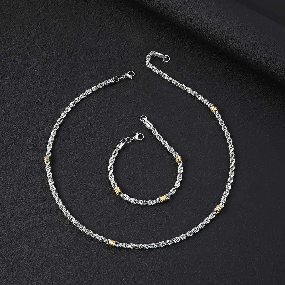 Set El Dúo Clásico - Cadena+ Pulsera