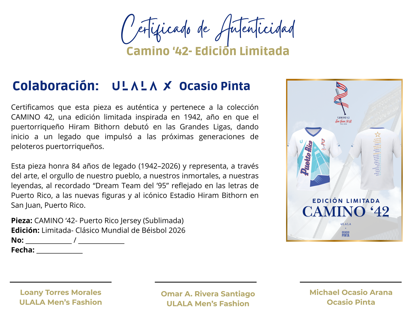 Edición Limitada- Camino '42